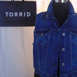 TORRID Denim Dark Wash Vest Sz 3X Never worn NWT